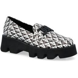 Skórzane mokasyny z ozdobą - LAURA MESSI 2601