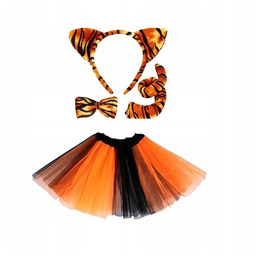 KOSTIUM PRZEBRANIE TYGRYSA spódnica tiulowa M/ L uszy