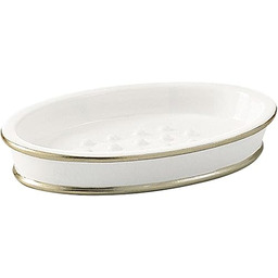 Gedy Olimpia Mydło, Żywica, Biały/Złoty, 9.5 X 13.8