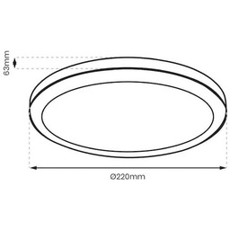 Lampa sufitowa Vera Milagro Lighting, czarny, łazienka, tworzywo
