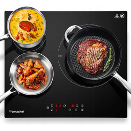 Amzchef płyta grzewcza ze szkła ceramicznego 3 palniki