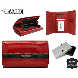 Skórzana klasyczna damska portmonetka od Cavaldi