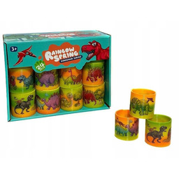 Zestaw 24 sprężyn dinozaurów Adar, śred. 6,5 cm,