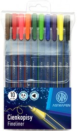 Cienkopisy trójkątne 0.4mm 10 kolorów Astra AS202023002-83077