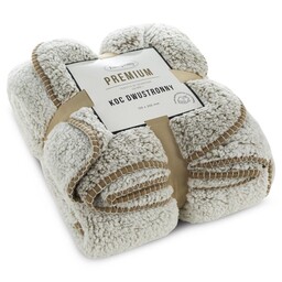 Eurofirany Koc narzuta 150x200 Koala beżowy z tkaniny