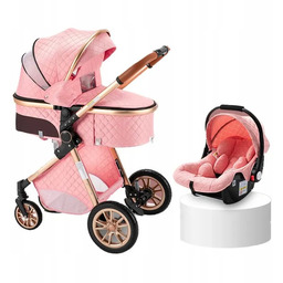 Wózek Dziecięcy 3W1 Fotelik Spacerówka Gondola Lekki Wielofunkcyjny