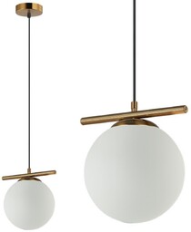 Lampa wisząca Merseta PND-463321L-BRO+W Italux kula ball antyczny