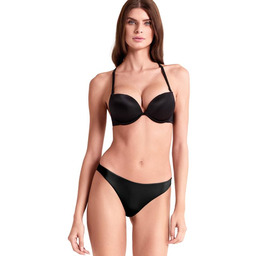 Biustonosz bolkonetka super push-up z fiszbinami czarny 023L