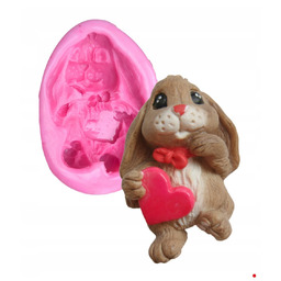 DUŻA FORMA SILIKONOWA ZAJĄC KRÓLIK DO GIPSU MYDŁA