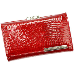 Skórzany piękny damski portfel podłużny Gregorio