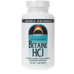 Suplement diety, Source Naturals, Betaine HCl, 650 mg,