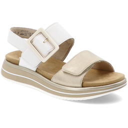 Remonte Białe Sandały Modne Obuwie Damskie Zapinane