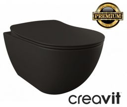 Miska WC podwieszana CREAVIT czarna ultra matt