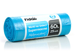 Fido Worki na śmieci Niebieskie 60l, 25 sztuk