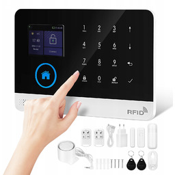 Inteligentny system alarmowy bezpieczeństwa w domu WiFi: ekran