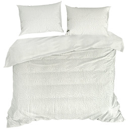 Pościel 220x200 3cz Mikrofibra Tłoczona Flano Krem