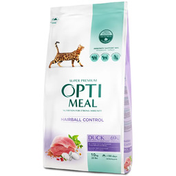 OptiMeal Premium Hairball Control Kaczka 10kg sucha karma
