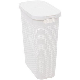 Kosz na pranie wąski 40 l rattan syntetyczny