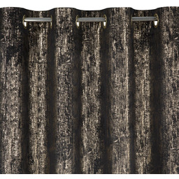 Zasłona welwetowa czarna zdobiona błyszczącym nadrukiem ZKOO-02