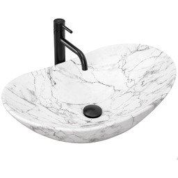 Rea Umywalka nablatowa Rea Royal Statuario Marble Matt