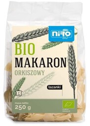 MAKARON ORKISZOWY ŁAZANKI BIO 250 G NIRO