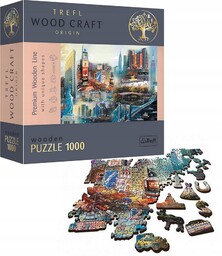 Puzzle drewniane 1000 elementów Nowy Jork kolaż Trefl