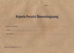 Koperta poradni stomatologicznej / 100 szt [Mz/St-26]