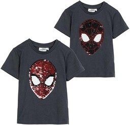 Spider-Man Ciemnoszara dziecięca koszulka z krótkim rękawem -