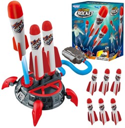 ZABAWKOWA WYRZUTNIA RAKIET PIANKOWYCH 6 SZT.