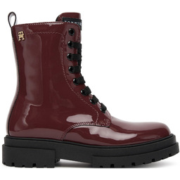 Trapery Tommy Hilfiger Lace-Up Bootie T4A5-34025-0775 S Bordowy