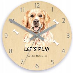 Zegar na ścianę cichy do pokoju dziecięcego drewniany