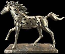 rzeźba figurka KOŃ W GALOPIE PODŚWIETLANY VERONESE WU78112A1