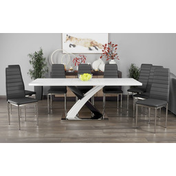 Stół "X" rozkładany 160/240 wysoki połysk OUTLET