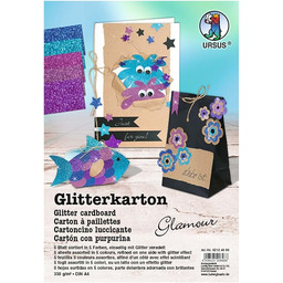 Ursus 62124699F brokatowy karton Glamour, DIN A4, 330