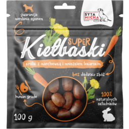 Syta Micha Super kiełbaski dla psa z królikiem,