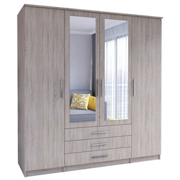 Szafa SZANTAL 4D Dąb z lustrem