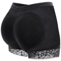 Majtki Push-Up Efekt Powiększenia Modelowanie Pośladków Koronka Czarne