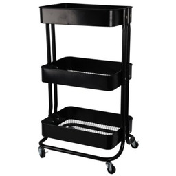 STORAGE SOLUTIONS Regał 3 poziomy Czarny mat