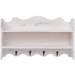 Elior Biały wieszak ścienny z półkami W6-M23