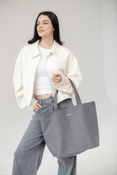 Pakamera Shopper BASIC z nubuku tapicerskiego w kolorze