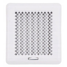 Kratka kominkowa Kz2 z ramką z żaluzją biała