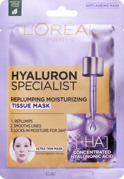 Nawilżająca Maska do twarzy na tkaninie, Loreal Hyaluron