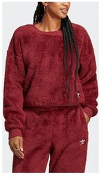 adidas Bluza Essentials+ Fluffy Teddy Sweater HY1725 Czerwony