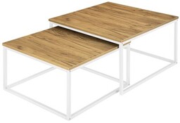LOFTINSPIRED Zestaw stolików kawowych Velen Kwadratowy Craft +