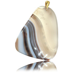 Naturalny Agat Elegancki Wisiorek Złote Srebro Unikat