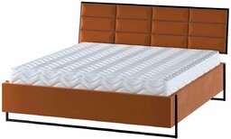 Łóżko Soft Loft, karmelowy - welwet, 140 cm,