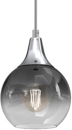 Milagro Lampa wisząca Monte MLP8321 kropla przydymiona srebrna