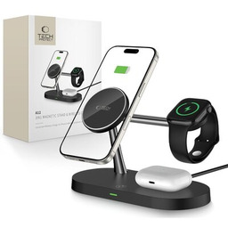 TECH-PROTECT Ładowarka indukcyjna A12 3in1 Magnetic 15W Czarny