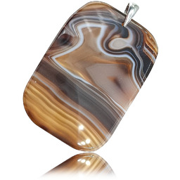 Naturalny Agat Wyjątkowy Wisiorek Srebro Unikat