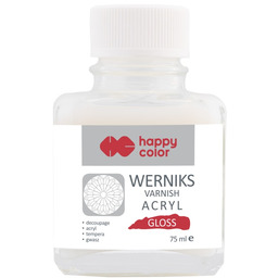 Werniks akrylowy transparentny Połysk 75 ml Happy Color